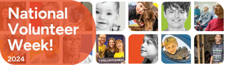 National Volunteer Week newsletter header with collage