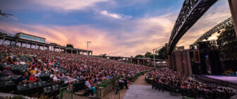 A photo of the audience at the Muny Theater